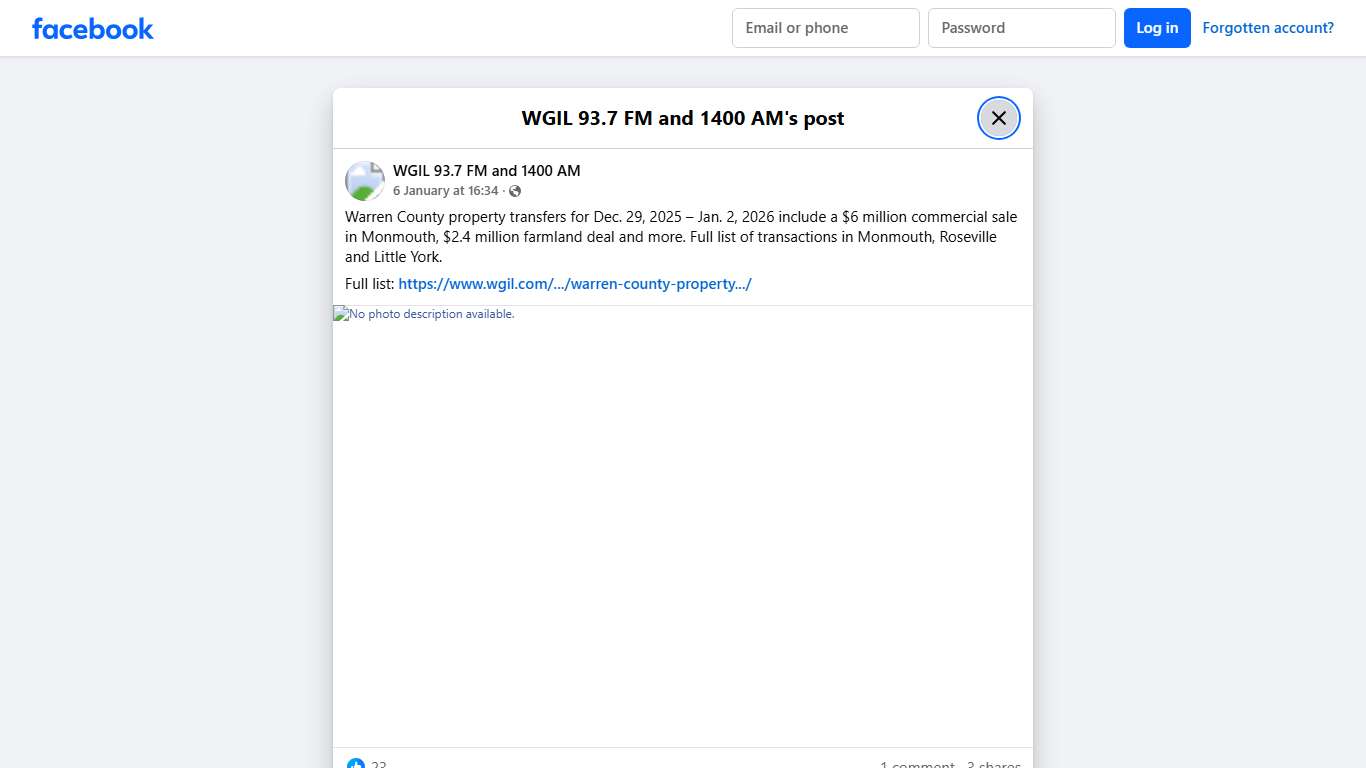 Warren County property... - WGIL 93.7 FM and 1400 AM Facebook