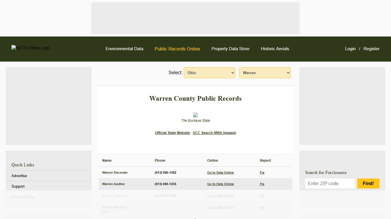 NETR Online • Warren • Warren Public Records, Search Warren Records, Warren Property Tax, Ohio Property Search, Ohio Assessor